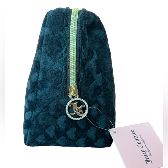 Juicy Couture- Heart Shaped Print Travel Cosmetic Bag - Picture 8 of 9